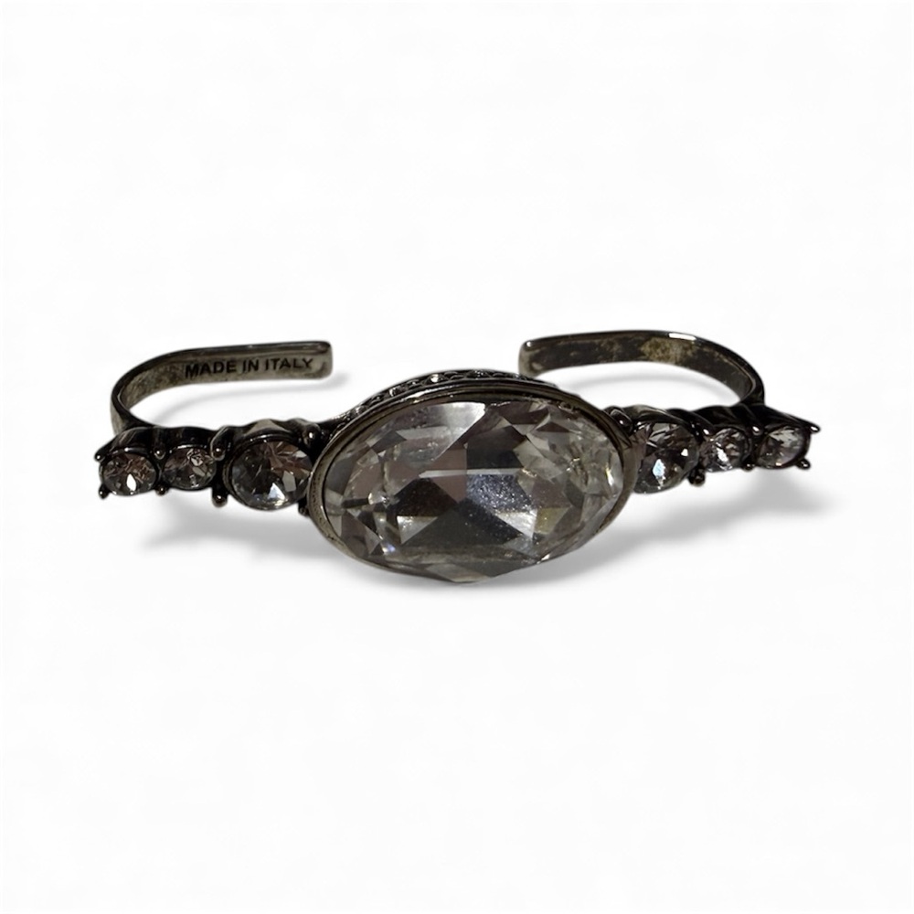 Silver Gunmetal/ Crystal Alexander McQueen Earcuff